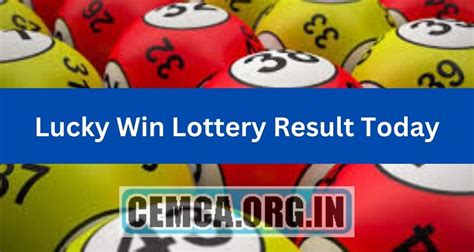 lucky win lottery result today.